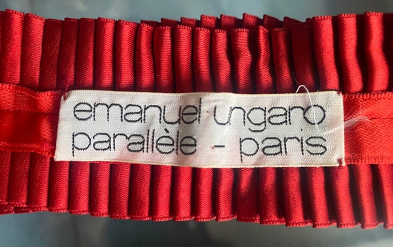 1970s Ungaro Accordion Pleat Red Ribbon Belt - Etsy display picture 1