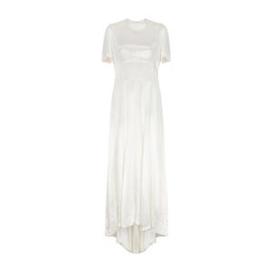 1930s Cream Floral Jacquard Wedding Dress