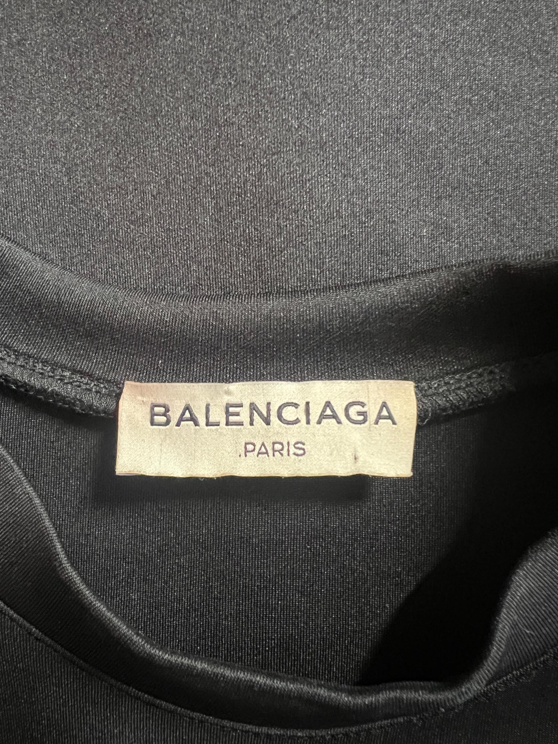 balenciaga black dress label Balenciaga Black Silk Dress sz 4