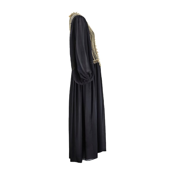 1990 Yves Saint Laurent Black Silk Dress With Gold Embellished Bodice - Etsy 1990 Yves Saint Laurent Black Silk Dress With Gold Embellished Bodice - Etsy