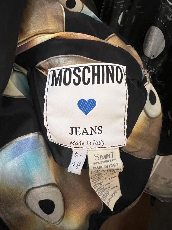 もこ 1980s Franco Moschino Novelty CD and Tape Deck Reversible Jacket