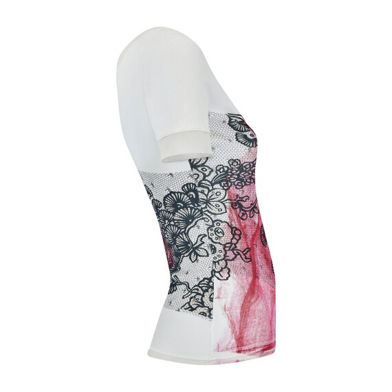 2006 Christian Dior Ribbed Cotton and Mesh T-shirt - Etsy