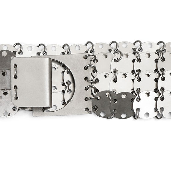 1960s Paco Rabanne Futuristic Metal Disc Chain Belt - Etsy