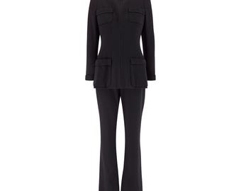 1996 Chanel Runway Documented Haute Couture Black Jumpsuit and