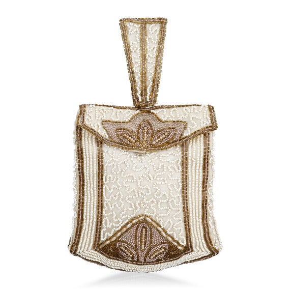 Late 1920s or Early 1930s Art Deco Cream and Gold