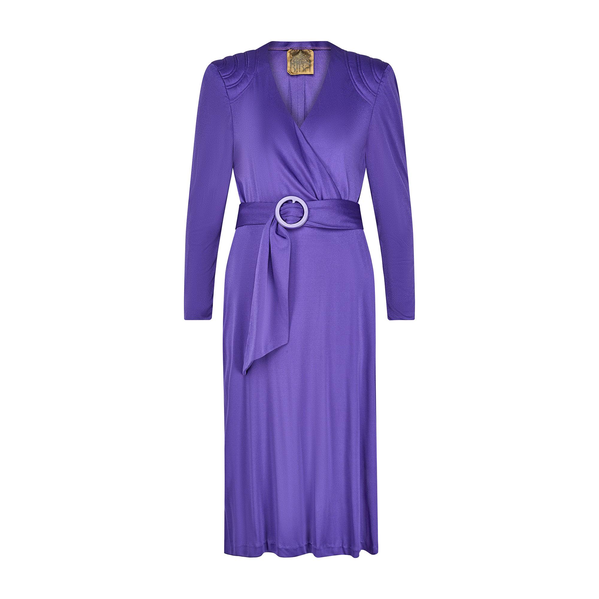 biba purple dress Classic 1970s Biba by Barbara Hulanicki Purple Metallic Lame Party Dre