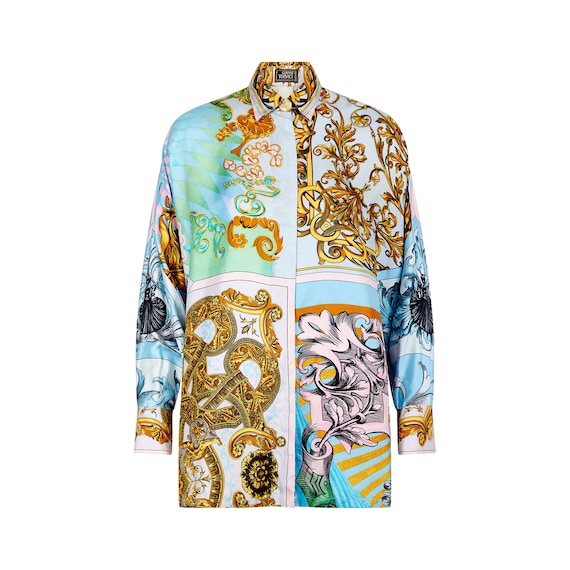 Fashion and Versailles 本 1992 Gianni Versace Runway Documented Baroque Print Silk