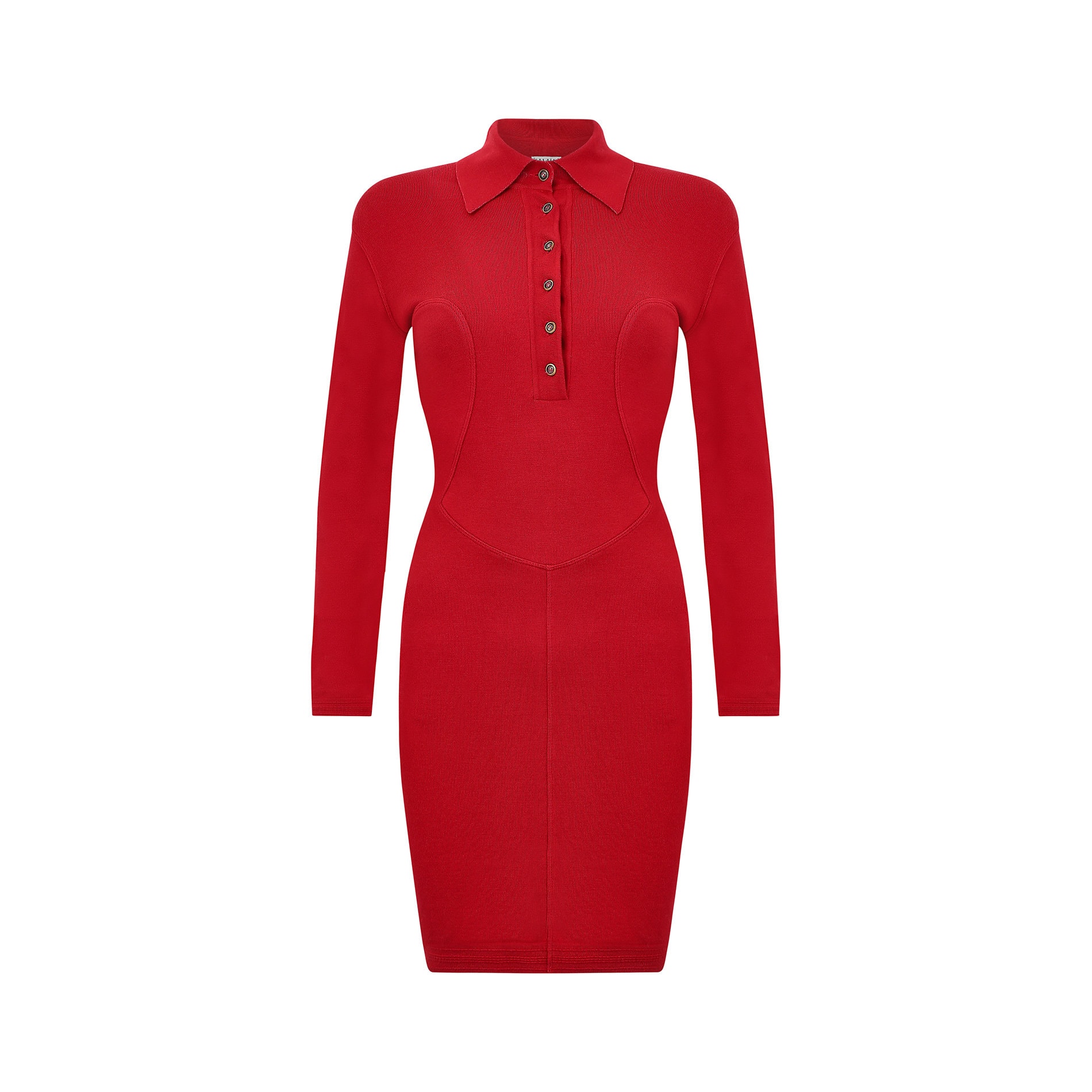 1990s Alaia Red Knitted Body Con Dress Etsy