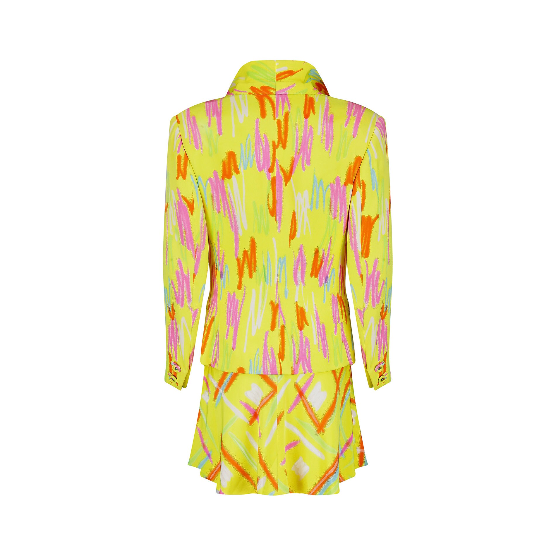 1996 Gianni Versace Couture Neon Dress Suit - Etsy