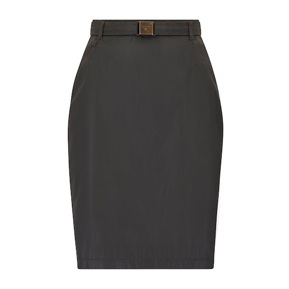 スカート PRADA Dark brown cotton reversible skirt Black Cotton drill skirt | PRADA