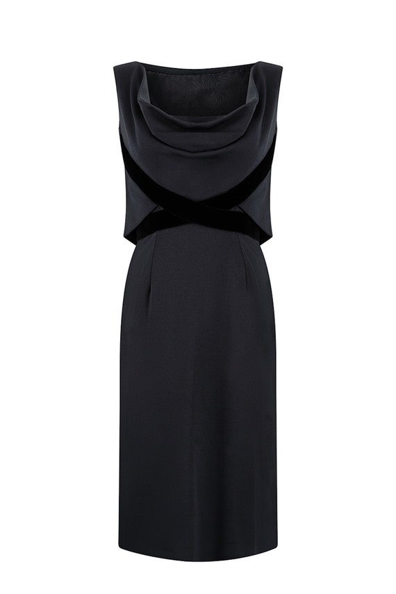 balmain black velvet dress -