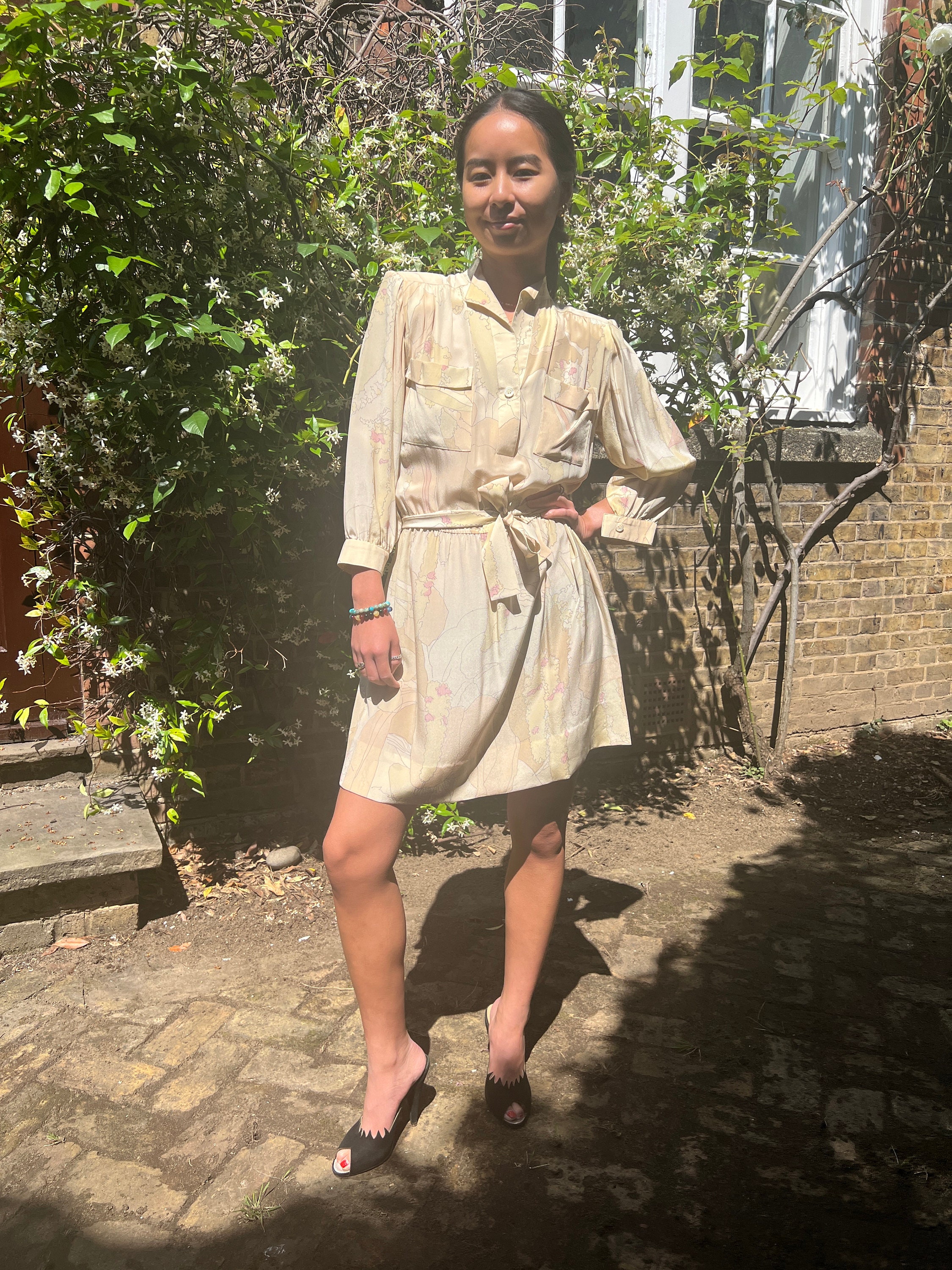 1970s Ted Lapidus Silk Shirt Dress - Etsy