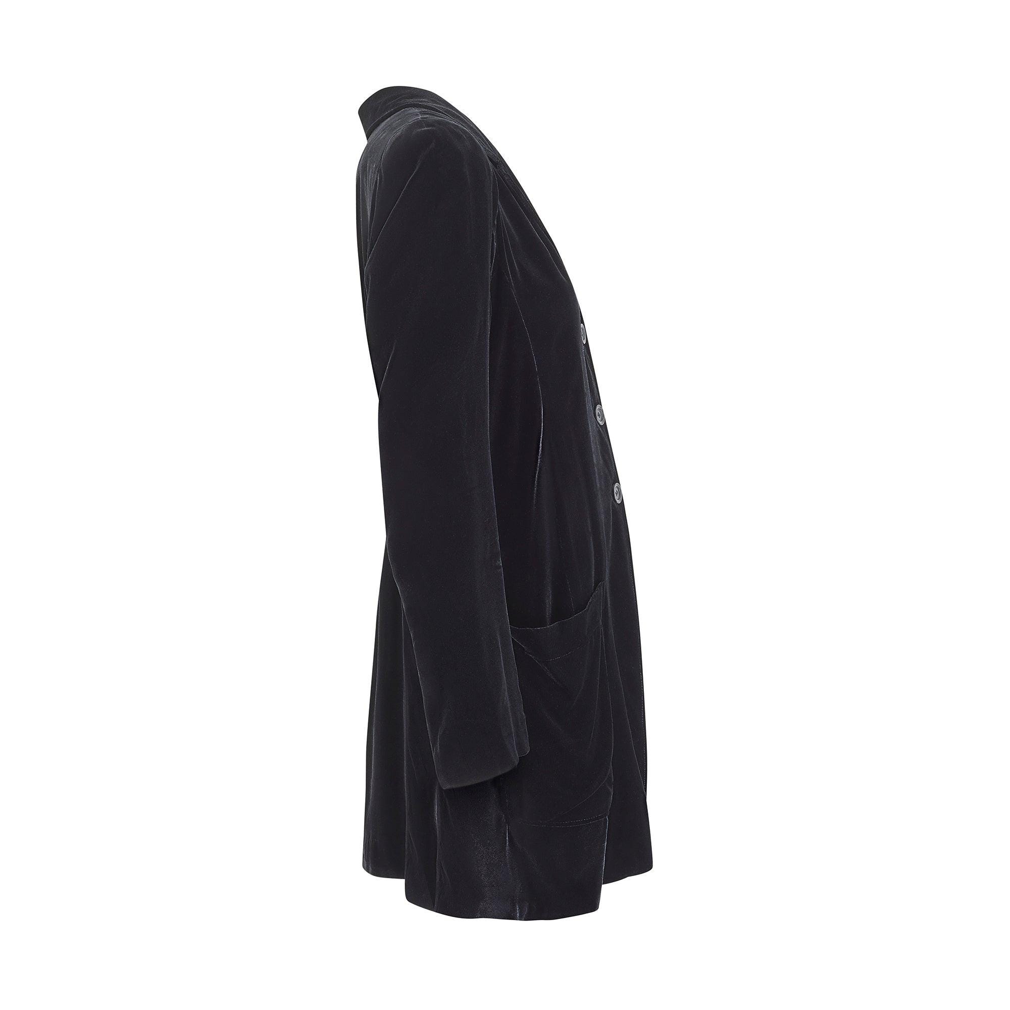 1990s Ann Demeulemeester Silk Velvet Long Line Jacket - Etsy