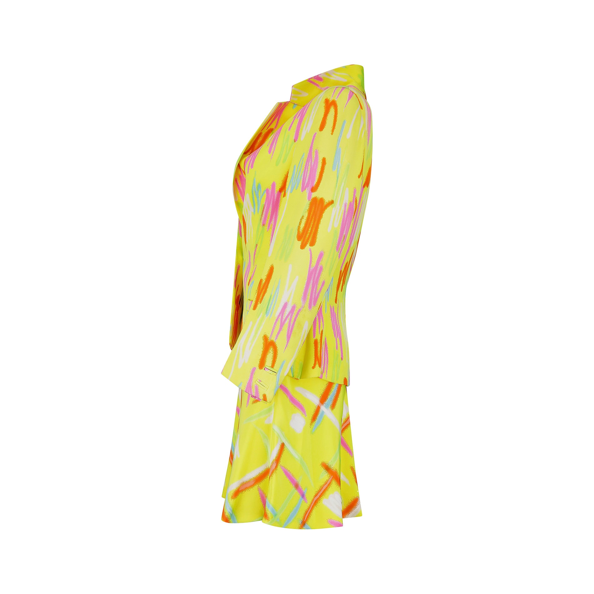 1996 Gianni Versace Couture Neon Dress Suit - Etsy