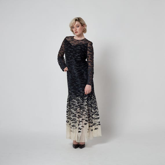1996 Runway Chanel Haute Couture Monochrome Evening Gown - Etsy