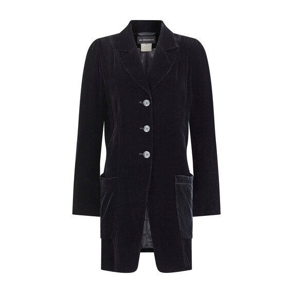 1990s Ann Demeulemeester Silk Velvet Long Line Jacket - Etsy