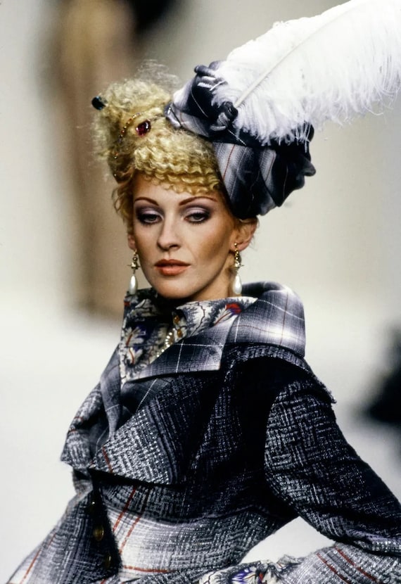 1994 'on Liberty' Vivienne Westwood Couture Velvet Frock 1994 'on Liberty' Vivienne Westwood Couture Velvet Frock
