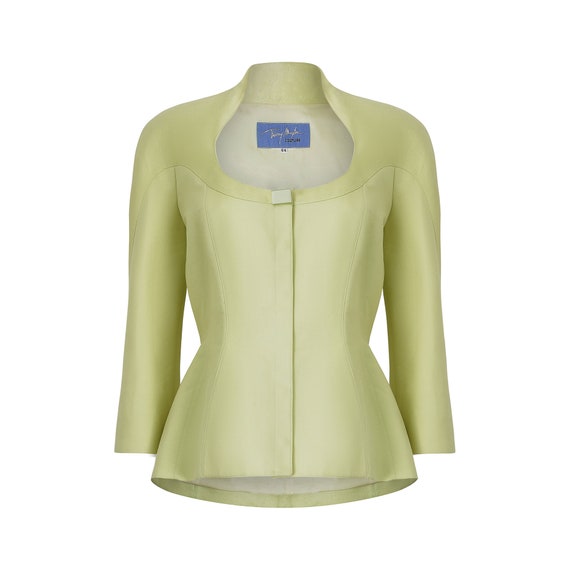 1990s Thierry Mugler Neon Green Fitted Jacket Etsy Norway