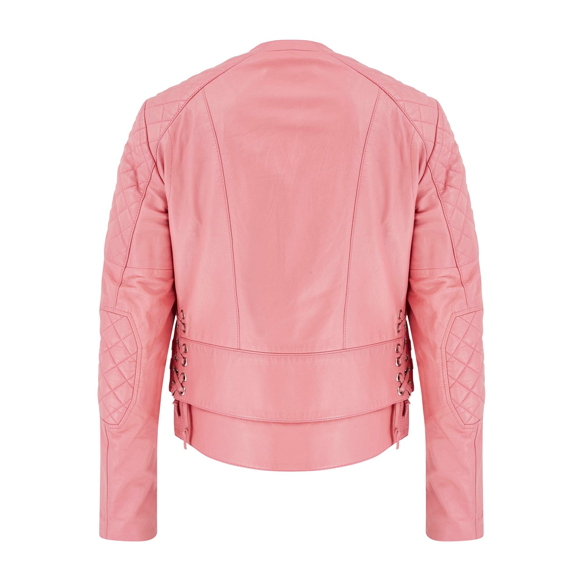 Nicolas Ghesquière for Balenciaga Pink Leather Motorcycle Jacket