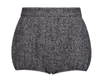 2013 Runway Dolce and Gabbana Monochrome Tweed Hotpants
