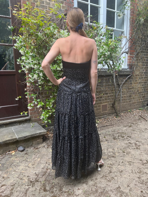 2004 Giorgio Armani Black Label Strapless Monochrome Dress - Etsy