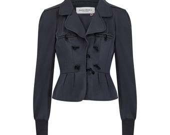 Giacca in seta nera Yves Saint Laurent by Tom Ford, sfilata del 2004