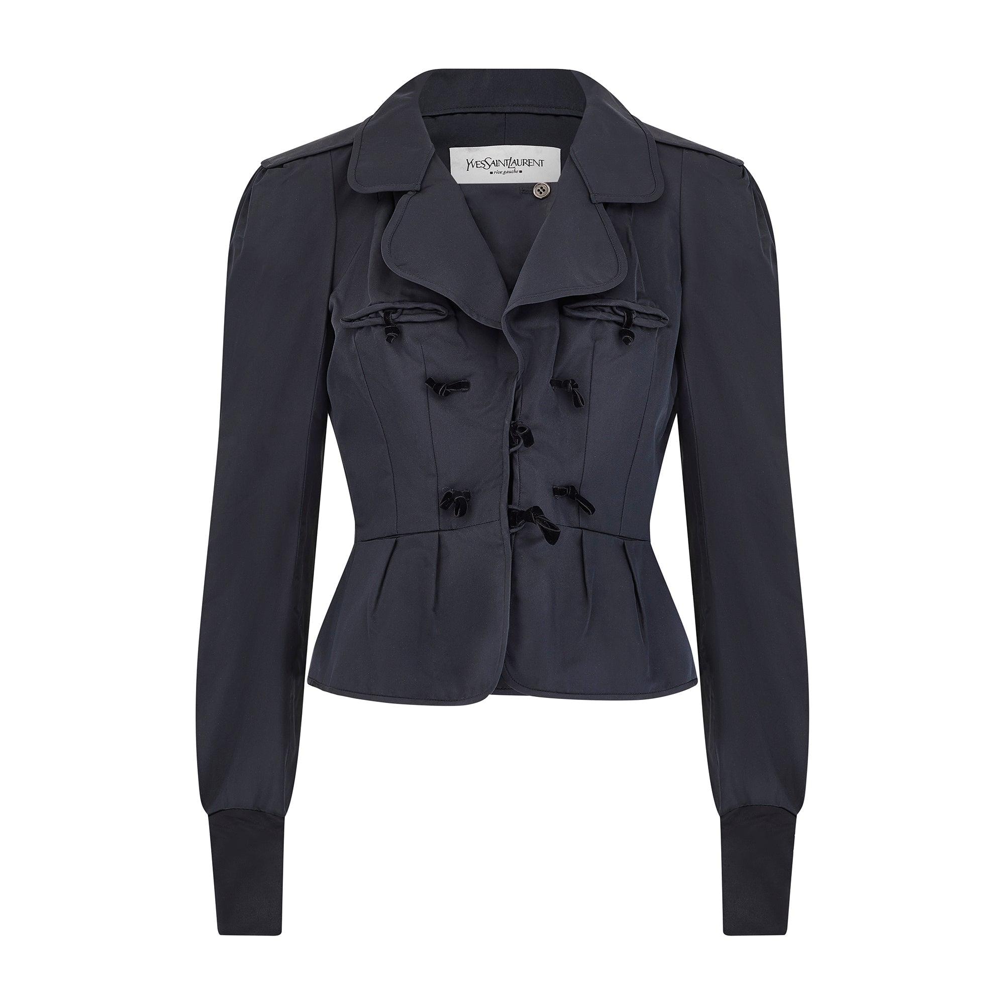 2004 Runway Yves Saint Laurent by Tom Ford Black Silk Jacket - Etsy
