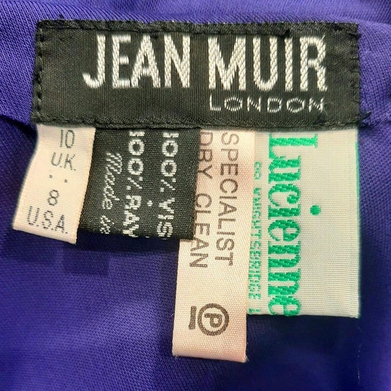 1970s Jean Muir Royal Blue Jersey Dress Size 10 - image 8