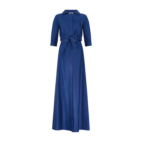 courreges blue dress Blue Swalow Collar Minidress by Courrges on Sale