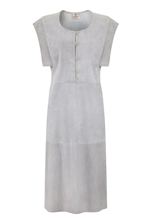 1970s Gucci Soft Grey Suede Tunic Style Dress - Etsy Israel