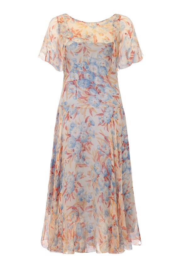 silk chiffon floral dress