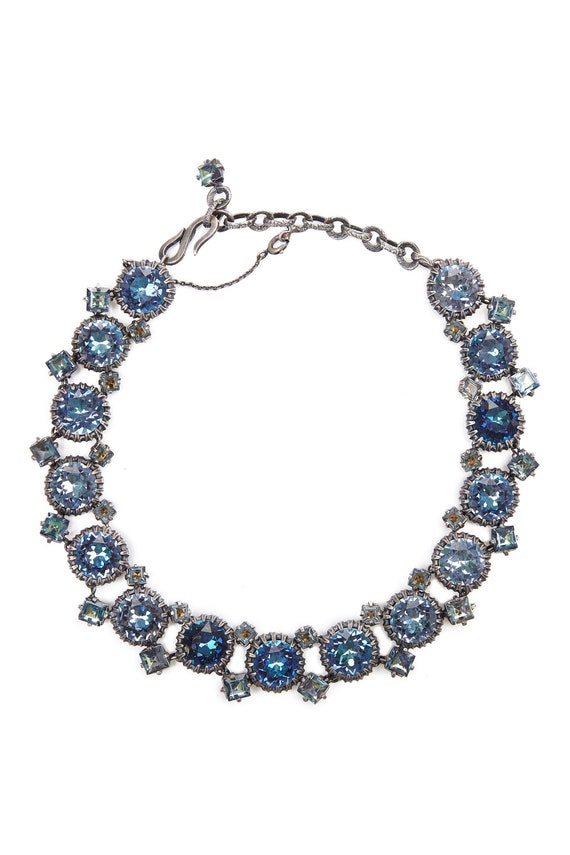1950s Christian Dior Blue Crystal Necklace - Etsy