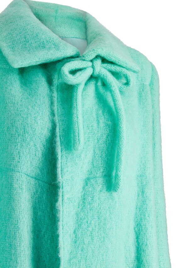 1970s Chanel Mohair Silk-Lined Seafoam Green Coat - image 4