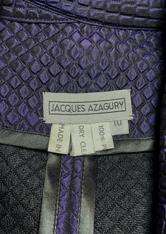 1990s Jacques Azagury Purple Taffeta Victorian In… - image 7