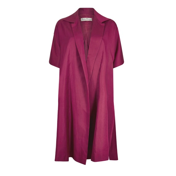 1950s Jean Dessès Haute Couture Silk Mulberry Silk