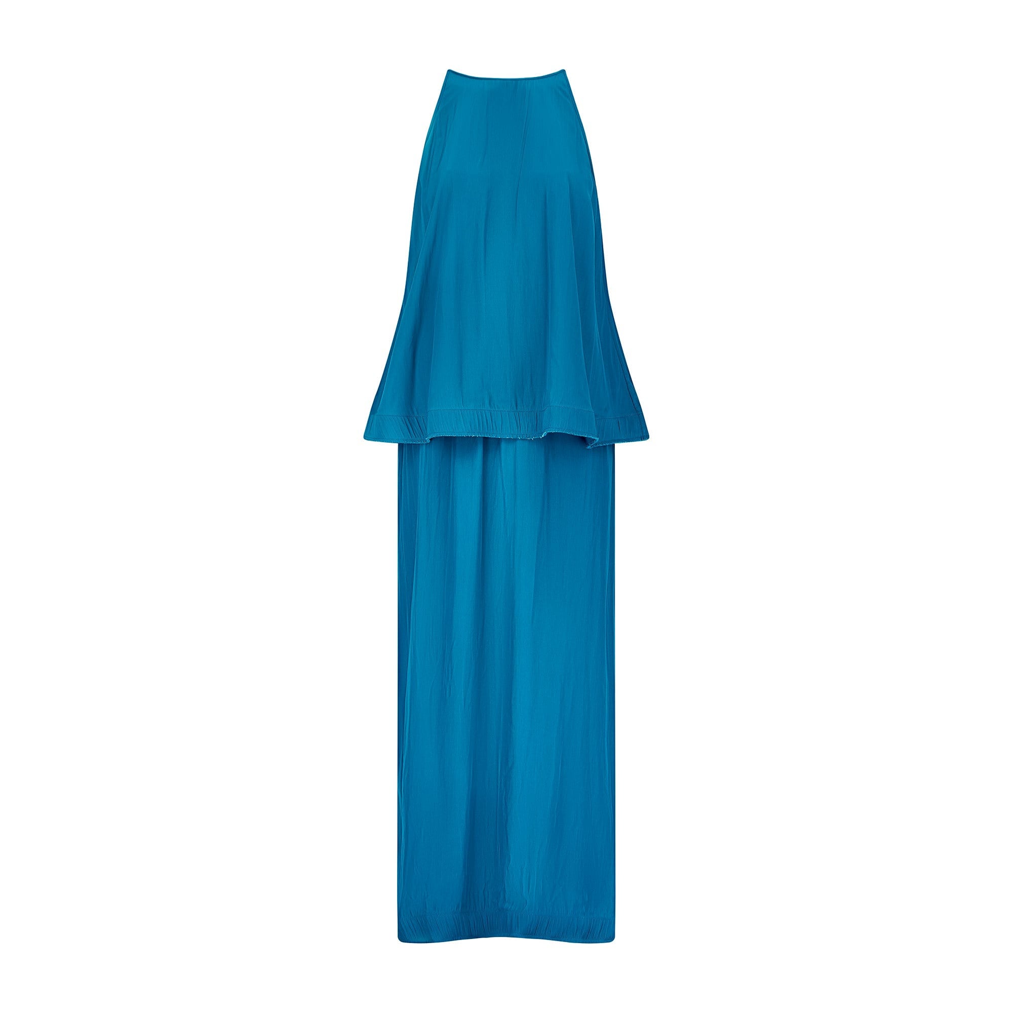 2015 Lanvin by Alber Elbaz Teal Tiered Maxi Dress - Etsy