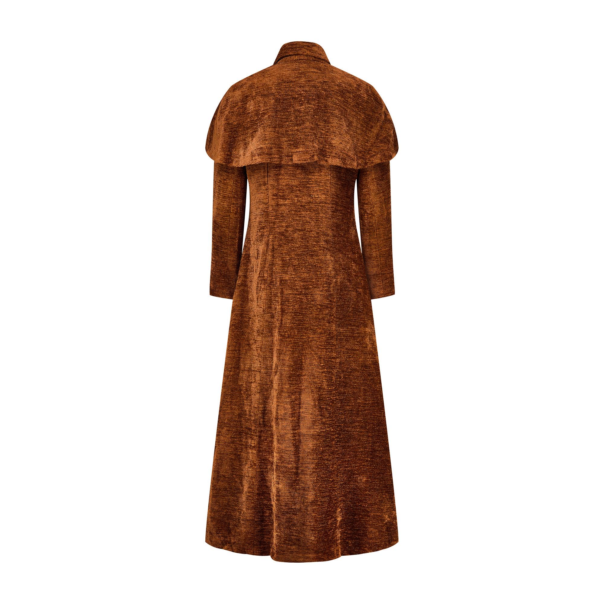 1960s Clobber Brown Chenile Highwayman Long Coat - Etsy Denmark