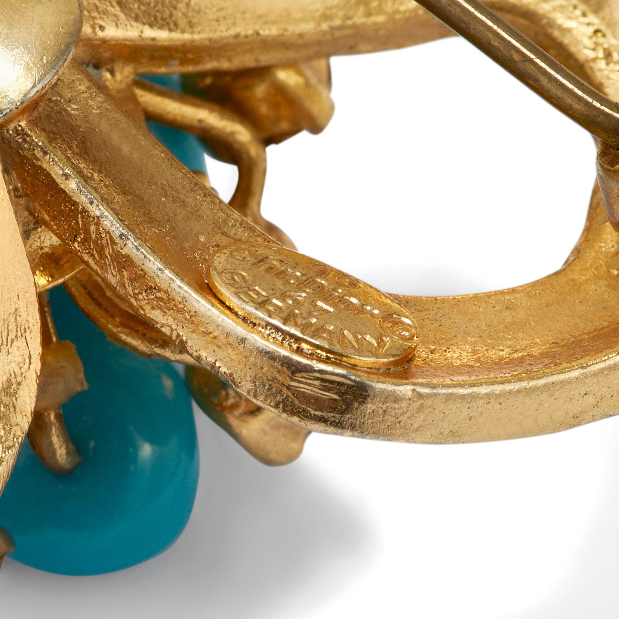 1967 Christian Dior Turquoise Bow Brooch - Etsy