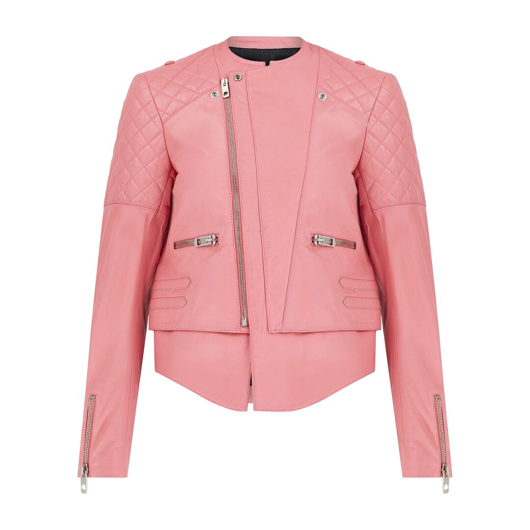 Balenciaga leather jacket nicolas 期 2009 Balenciaga 2009 All Black Lambskin Biker Jacket - Size 38