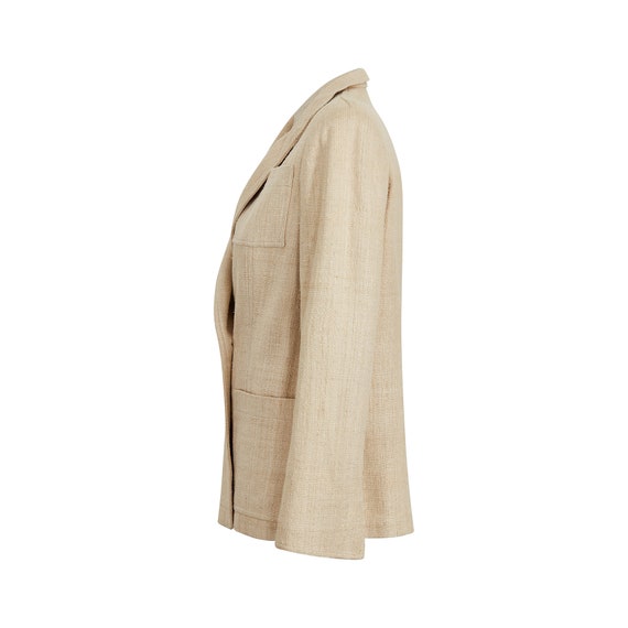 1990s Christian Dior Oatmeal Linen Double Breasted Jacket - Etsy