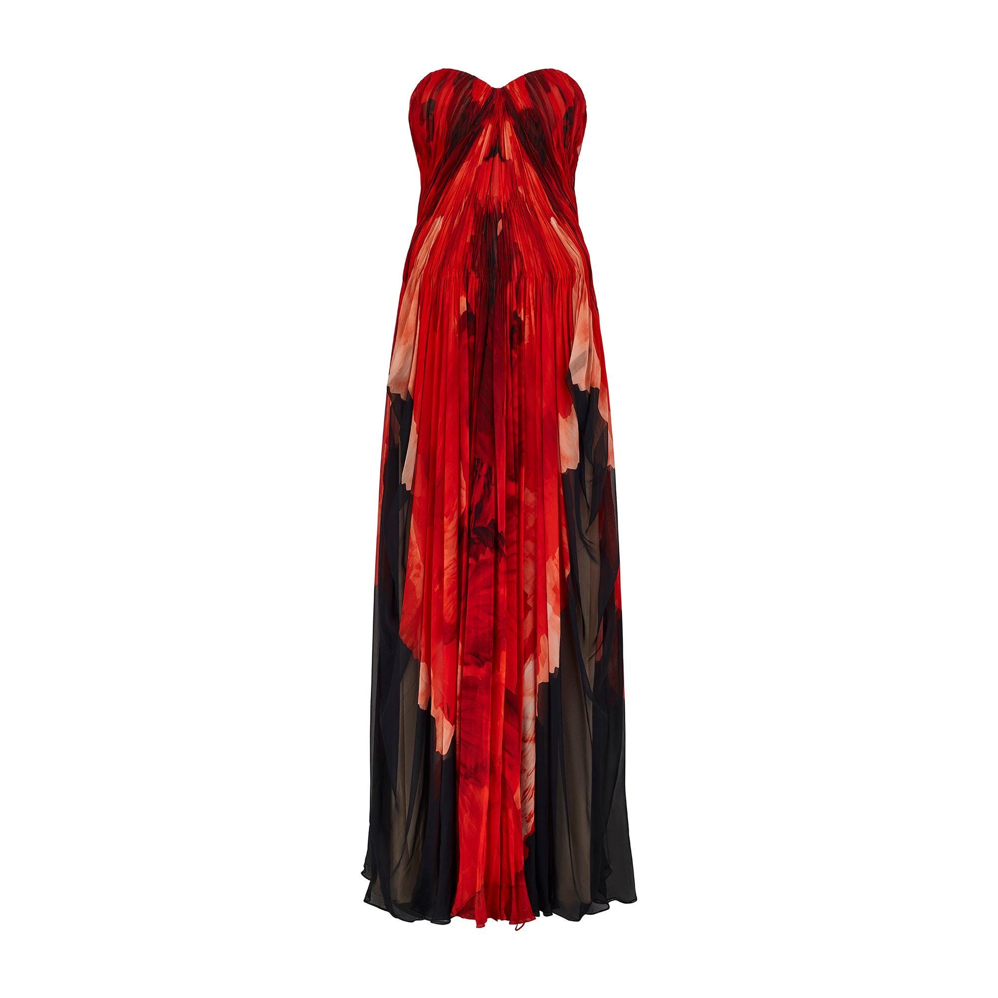 alexander mcqueen chiffon dress Alexander McQueen Black Silk Chiffon Floor Length Dress