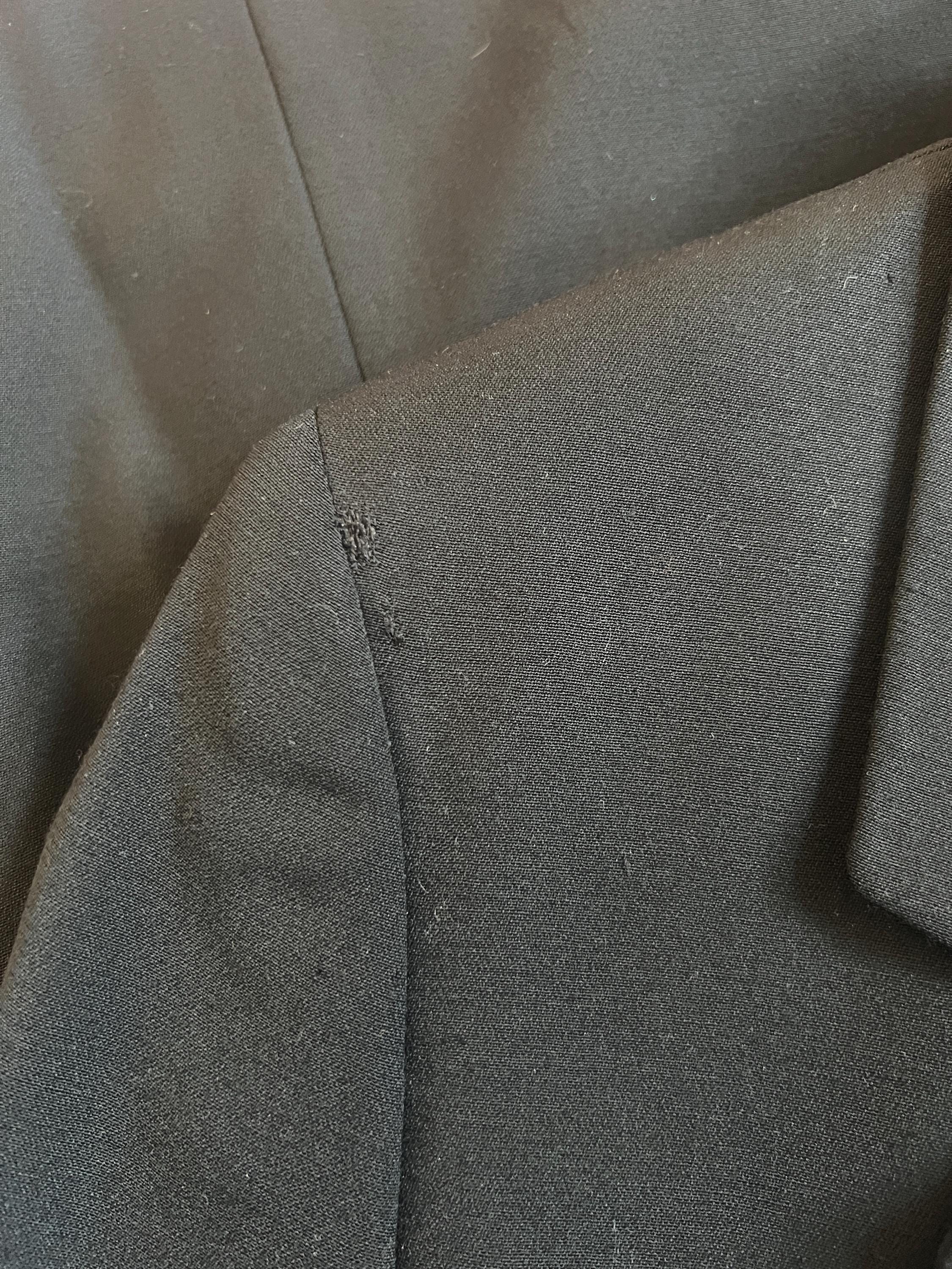 1990s Gianni Versace for Genny Black Jacket With Oversized Crystal 