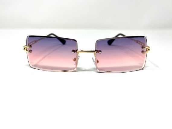 Joe Burrow Orange & Purple Rose-colored Square Lens Gold  display picture 1