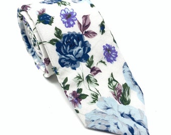 Tuscany Men's Floral Wedding Tie | Gift Idea for Boy | Gift Idea for Student | Gift Idea for College Guy | Gift Idea for Graduate