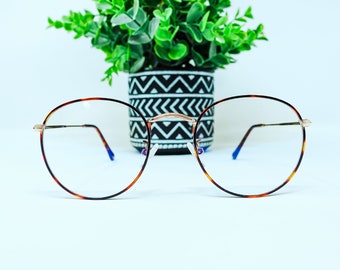 Round Classic Blue Light Blocking Glasses | Blue Light Glasses Circle Tortoise, Gold, Silver, Rose Gold | Gift Idea Student Mom Teen Fashion