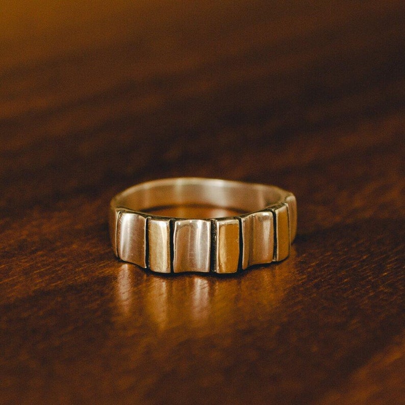 Toolbox Ring Sterling Silver + Gold Plated Mixed Metals Statement Ring