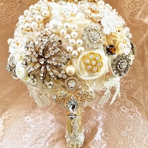 Pale Champagne and White Wedding Bridal Bouquet Stem Wrap Good