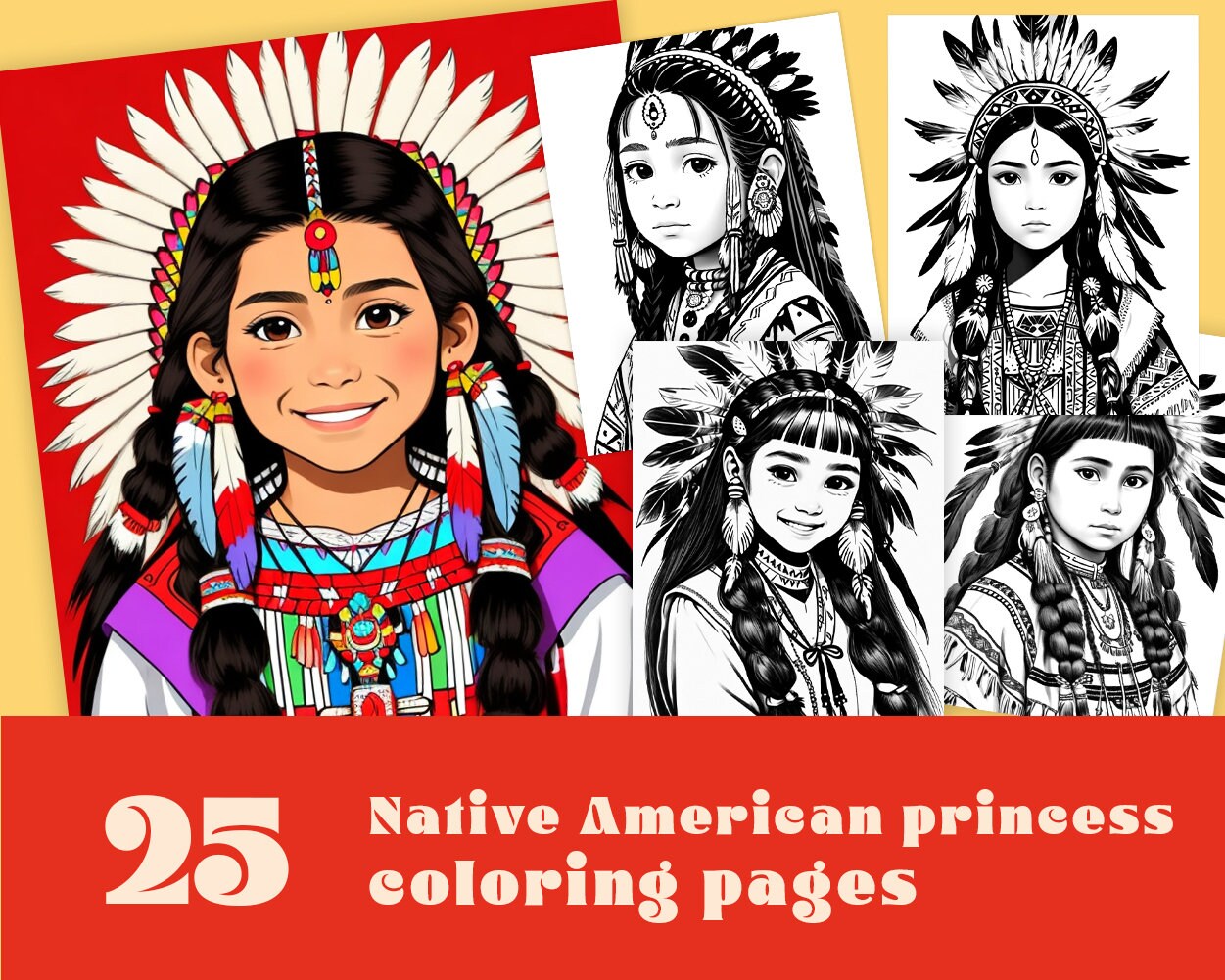 American Indian Princess Coloring Pages