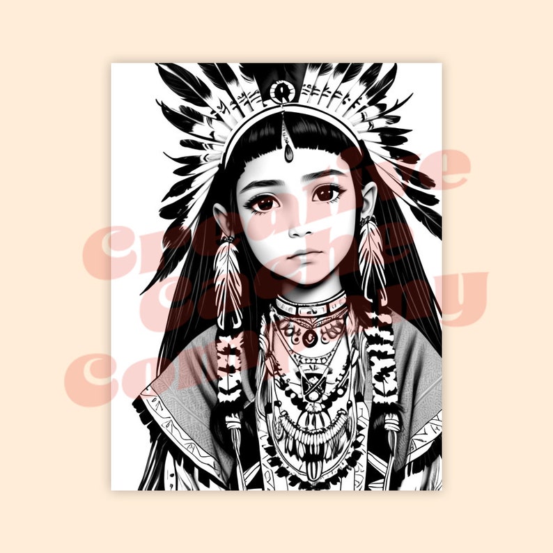 25 Native American Princess Coloring Pages Indigenous Culture, Indian