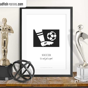 Soccer Print, Soccer Player, Football, Team Sport, Hobby, Soccer Game, Black & White, Wall Decor, Quality Print, Gift for Soccer Enthusiasts